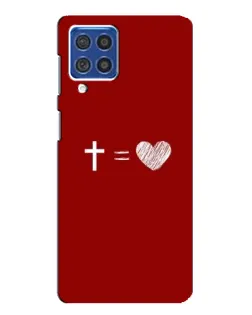 Чехол для Samsung Galaxy F62 с картинкой «Уравнение любви»