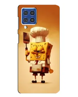 Чехол для Samsung Galaxy F62 с картинкой «Губка Боб повар»