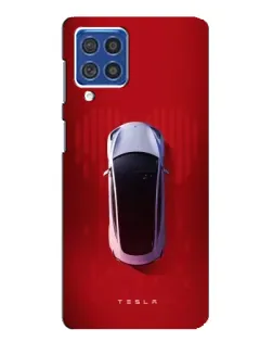 Чехол для Samsung Galaxy F62 с картинкой «Tesla Top View» Чехол для Samsung Galaxy F62 с картинкой «Tesla Top View»