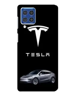 Чехол для Samsung Galaxy F62 с картинкой «Tesla Model Y»