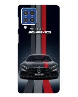 Чохол для Samsung Galaxy F62 з картинкою «Mercedes — білий карбон»