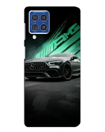 Чехол для Samsung Galaxy F62 с картинкой «Темный Mercedes AMG»