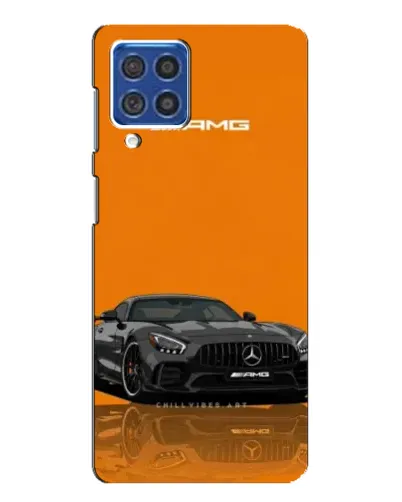 Чехол для Samsung Galaxy F62 с картинкой «Оранжевый Mercedes AMG»