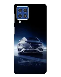 Чехол для Samsung Galaxy F62 с картинкой «Ночной Mercedes EQ»
