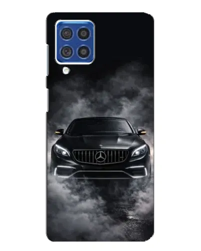 Чехол для Samsung Galaxy F62 с картинкой «Mercedes в дыму»