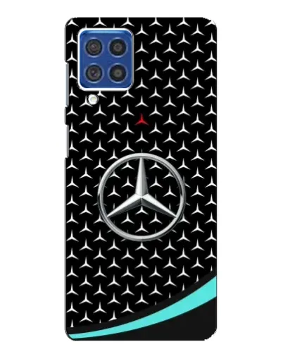 Чехол для Samsung Galaxy F62 с картинкой «Mercedes — бирюзовый акцент»