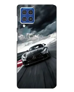 Чехол для Samsung Galaxy F62 с картинкой «Гоночный Mercedes AMG»