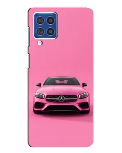 Чехол для Samsung Galaxy F62 с картинкой «Розовый Mercedes AMG»