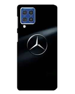 Чехол для Samsung Galaxy F62 с картинкой «Mercedes на металле»
