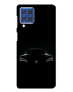 Чехол для Samsung Galaxy F62 с картинкой «Mercedes — силуэт авто»