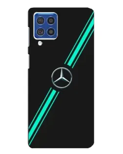 Чехол для Samsung Galaxy F62 с картинкой «Спортивные линии Mercedes»