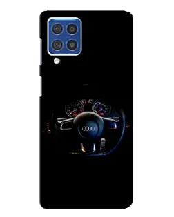 Чохол для Samsung Galaxy F62 з картинкою «Салон Audi — кермо»