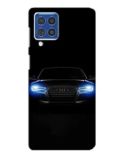 Чехол для Samsung Galaxy F62 с картинкой «Audi в неоне»
