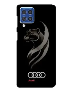 Чехол для Samsung Galaxy F62 с картинкой «Графика — пантера и Audi»