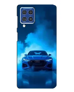 Чехол для Samsung Galaxy F62 с картинкой «Audi — голубая энергия»