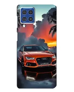 Чехол для Samsung Galaxy F62 с картинкой «Audi — закат»