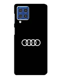 Чехол для Samsung Galaxy F62 с картинкой «Audi White Logo»