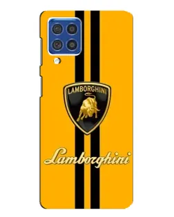 Чохол для Samsung Galaxy F62 з картинкою «Lamborghini Stripe жовтий»