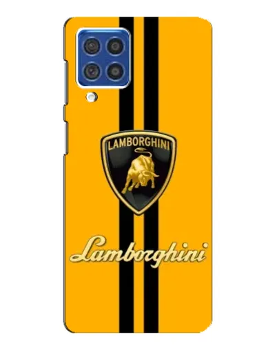 Чехол для Samsung Galaxy F62 с картинкой «Lamborghini Stripe желтый»
