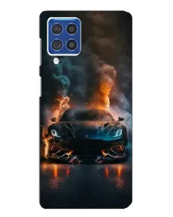 Чехол для Samsung Galaxy F62 с картинкой «Lamborghini дымная эстетика»