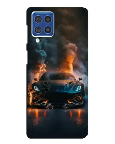 Чехол для Samsung Galaxy F62 с картинкой «Lamborghini дымная эстетика»