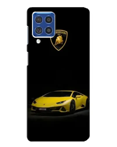 Чехол для Samsung Galaxy F62 с картинкой «Lamborghini желтый акцент»