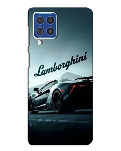Чехол для Samsung Galaxy F62 с картинкой «Классическая надпись Lamborghini»