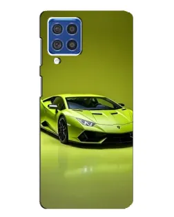Чехол для Samsung Galaxy F62 с картинкой «Салатовый Lamborghini Huracan»