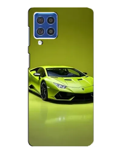 Чехол для Samsung Galaxy F62 с картинкой «Салатовый Lamborghini Huracan»