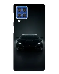 Чехол для Samsung Galaxy F62 с картинкой «Черный Lamborghini Aventador»