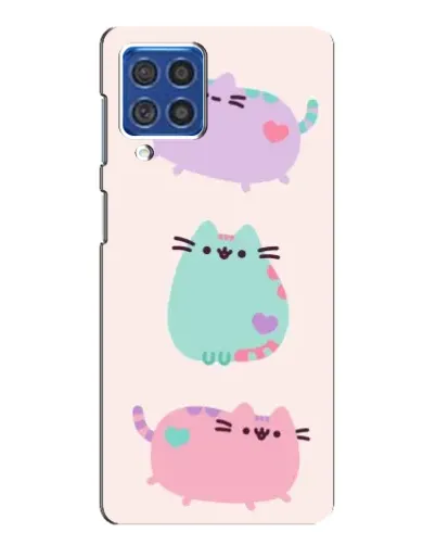 Чехол для Samsung Galaxy F62 с картинкой «Pusheen трио»