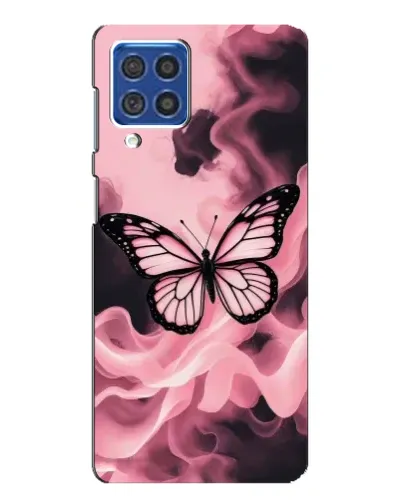 Чехол для Samsung Galaxy F62 с картинкой «Бабочка в дыму»
