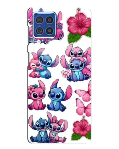 Чехол для Samsung Galaxy F62 с картинкой «Стикеры Stitch и Angel»