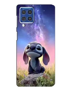 Чехол для Samsung Galaxy F62 с картинкой «Стич на рассвете»