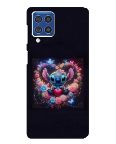 Чехол для Samsung Galaxy F62 с картинкой «Stitch в цветах»