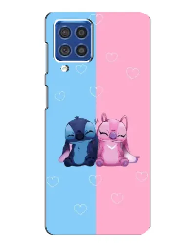 Чехол для Samsung Galaxy F62 с картинкой «Stitch и Angel Love»