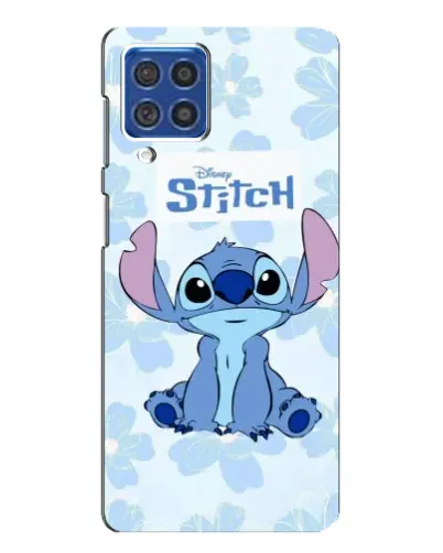 Чехол для Samsung Galaxy F62 с картинкой «Stitch среди цветов»