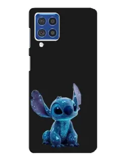Чехол для Samsung Galaxy F62 с картинкой «Стич на черном»