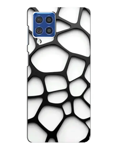 Чехол для Samsung Galaxy F62 с картинкой «Белая объемная сетка» Чехол для Samsung Galaxy F62 с картинкой «Белая объемная сетка»