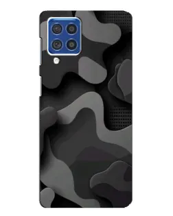Чехол для Samsung Galaxy F62 с картинкой «Темный абстрактный камуфляж»