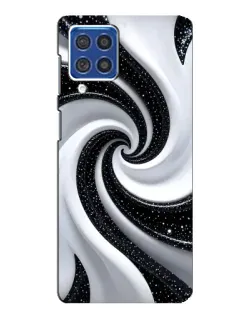 Чехол для Samsung Galaxy F62 с картинкой «Черно-белая спираль»