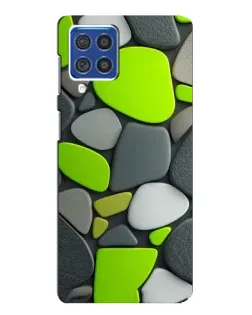 Чехол для Samsung Galaxy F62 с картинкой «Яркая неоновая галька»