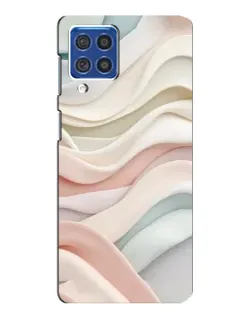 Чехол для Samsung Galaxy F62 с картинкой «Пастельные нежные волны»
