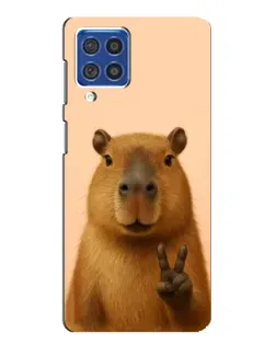 Чехол для Samsung Galaxy F62 с картинкой «Капибара виктория» Чехол для Samsung Galaxy F62 с картинкой «Капибара виктория»