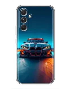 Чохол для Samsung Galaxy F70 Pro з картинкою «BMW — вогні неону»