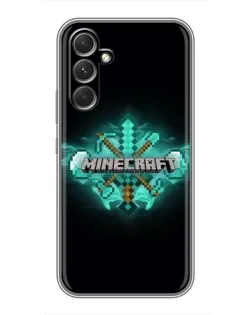 Чохол для Samsung Galaxy F70 Pro з картинкою «Minecraft Diamond лого»