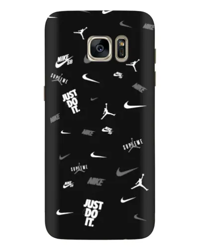 Чохол для Samsung Galaxy S7 Edge (G935) з картинкою «Nike Black Pattern»