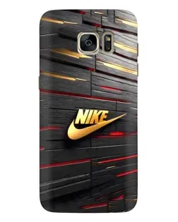 Чохол для Samsung Galaxy S7 Edge (G935) з картинкою «Золотий Nike на металі»