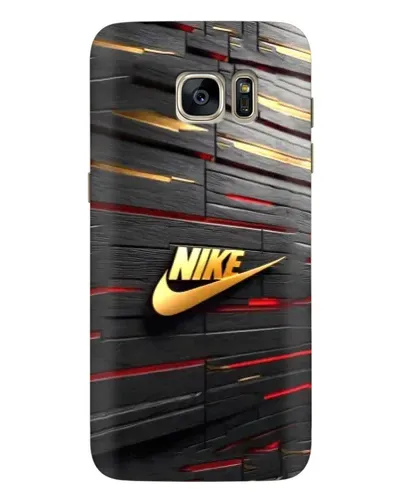 Чохол для Samsung Galaxy S7 Edge (G935) з картинкою «Золотий Nike на металі»