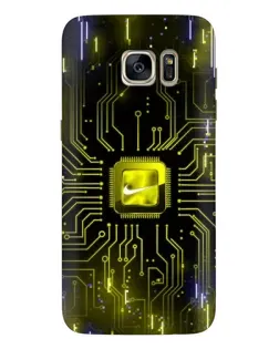 Чохол для Samsung Galaxy S7 Edge (G935) з картинкою «Nike — золота іскра»